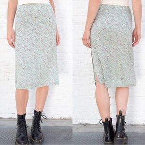 Brandy Melville Floral Midi Skirt in Light Blue